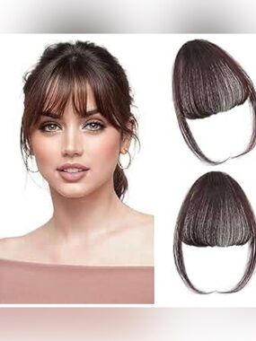 Leelebamo Clip in Bangs 100% Real
Human Hair